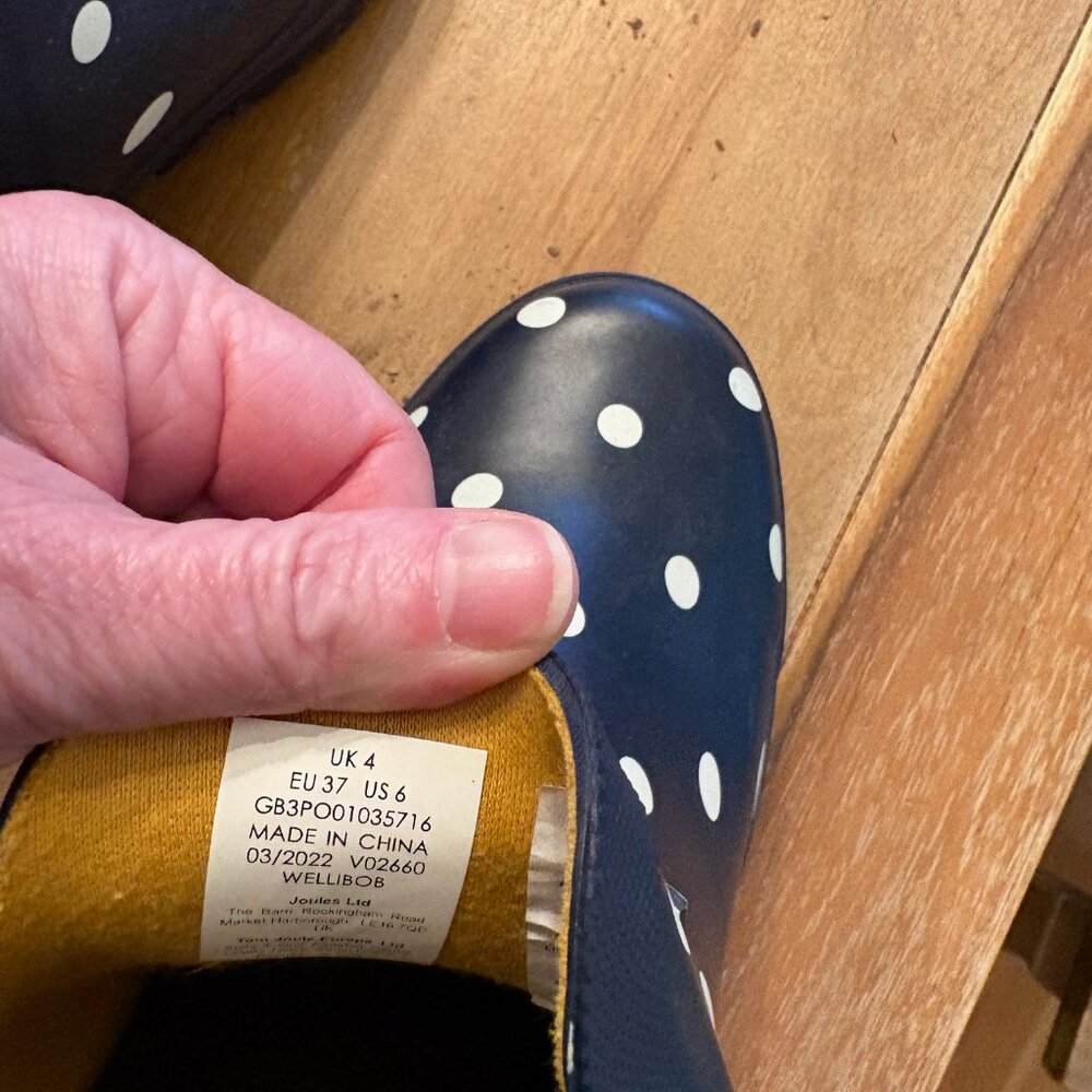 Joules Wellibobs Short Welly Boots US 6 - Picture 3 of 3